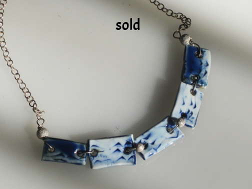 Sterling silver and porcelain, SOLD