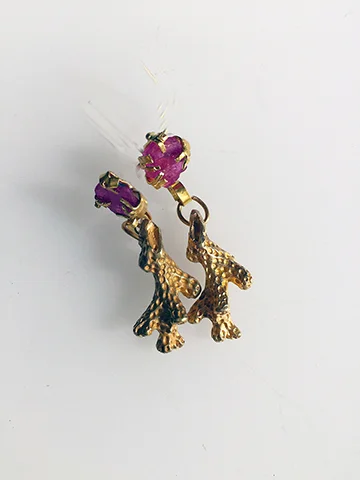 Ruby and Gold Earrings - $3500