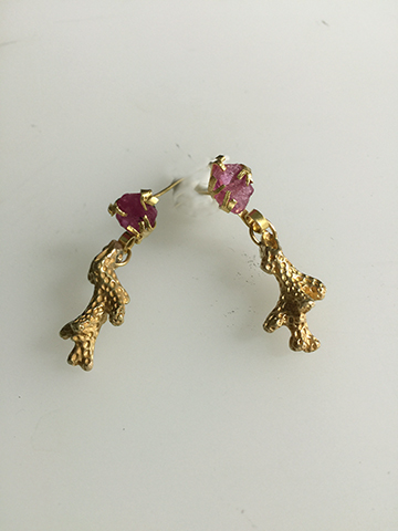 Ruby and Gold Earrings - $3500