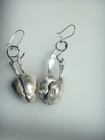 Pounded Leaf Earrings. $145.00