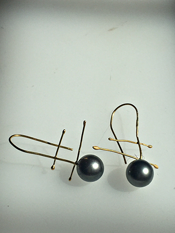 Black Pearl Zen Earrings.   $1350