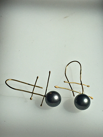 Black Pearl Zen Earrings. $1000