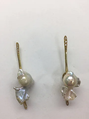 Gold and Pearl everyway Earrings $3300