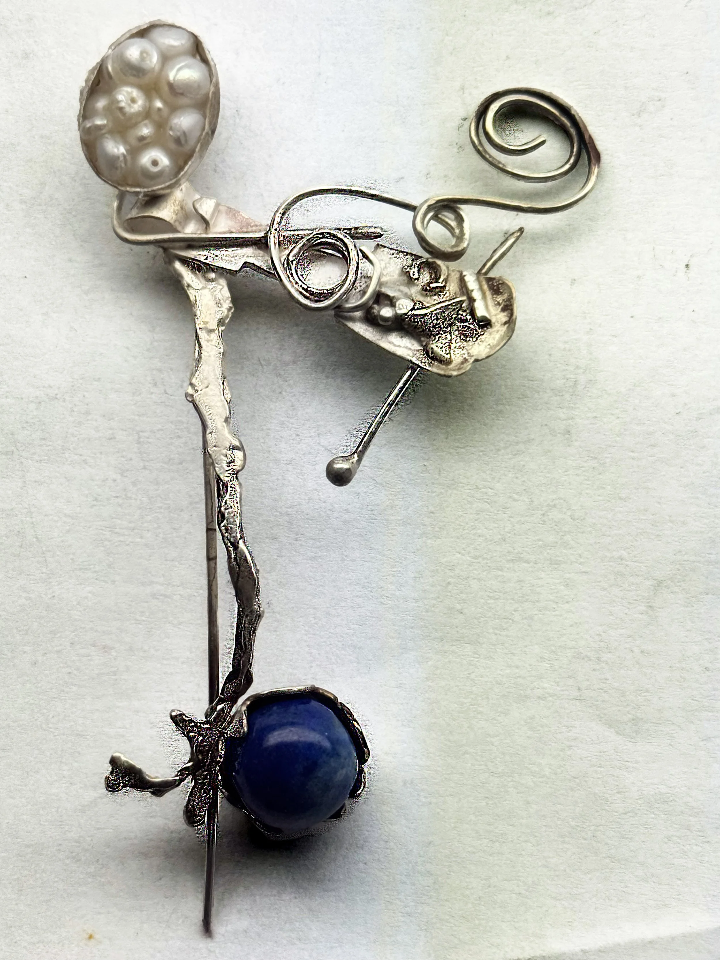 lapis ball brooch.  $185
