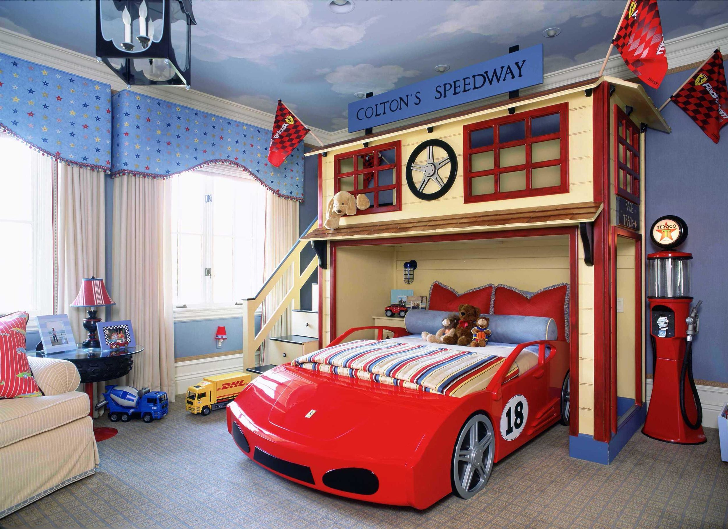 kid trundle bed set