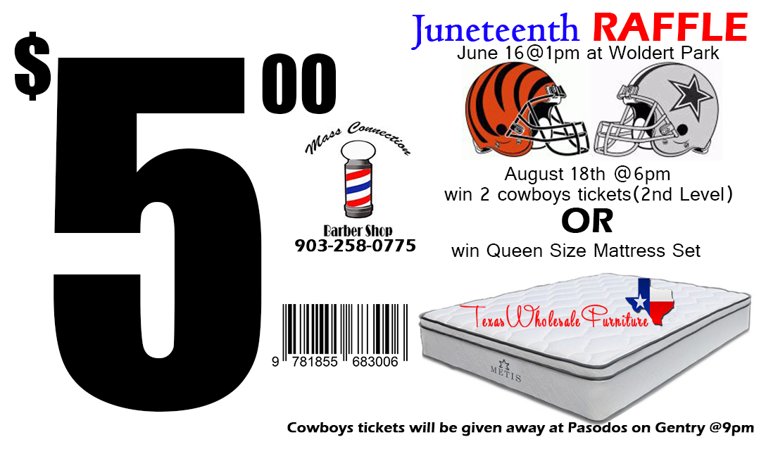Juneteenth 2018 Raffle — Texas Wholesale Furniture Co.