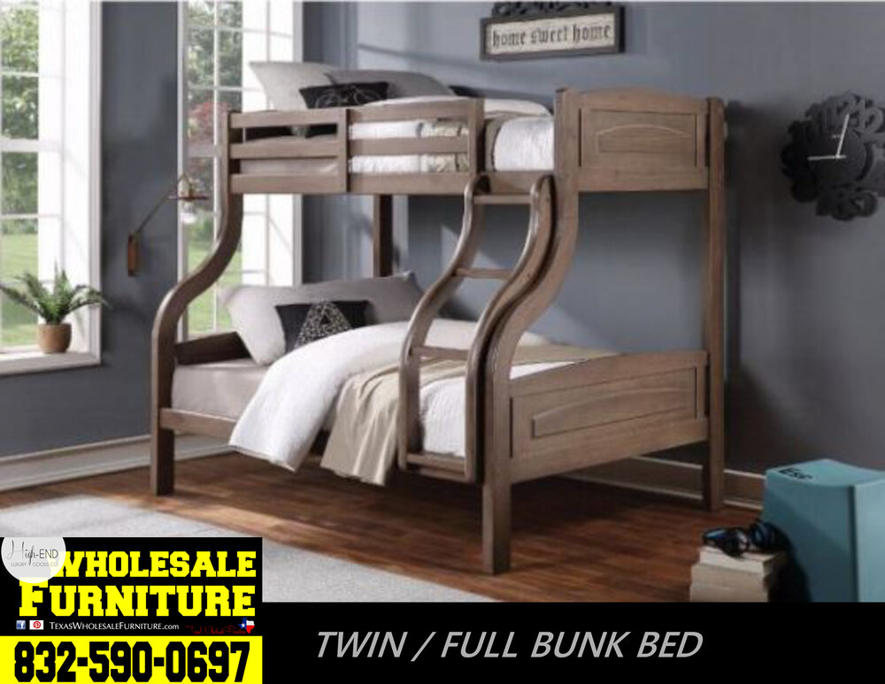Mohini Twin Full Bunk Bed Ash Oak, Legacy Twin Over Full Bunk Bed