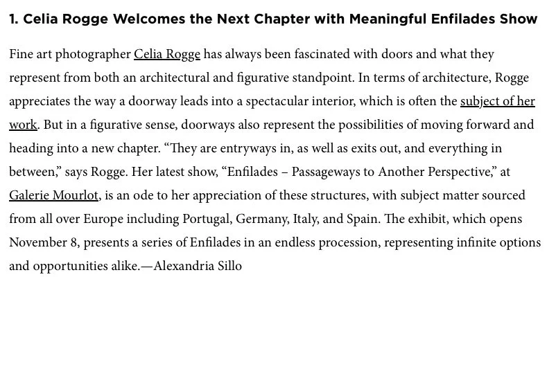 1. Celia Rogge Welcomes The Next Chapter With Meaningful Enfilades Show (Copy)