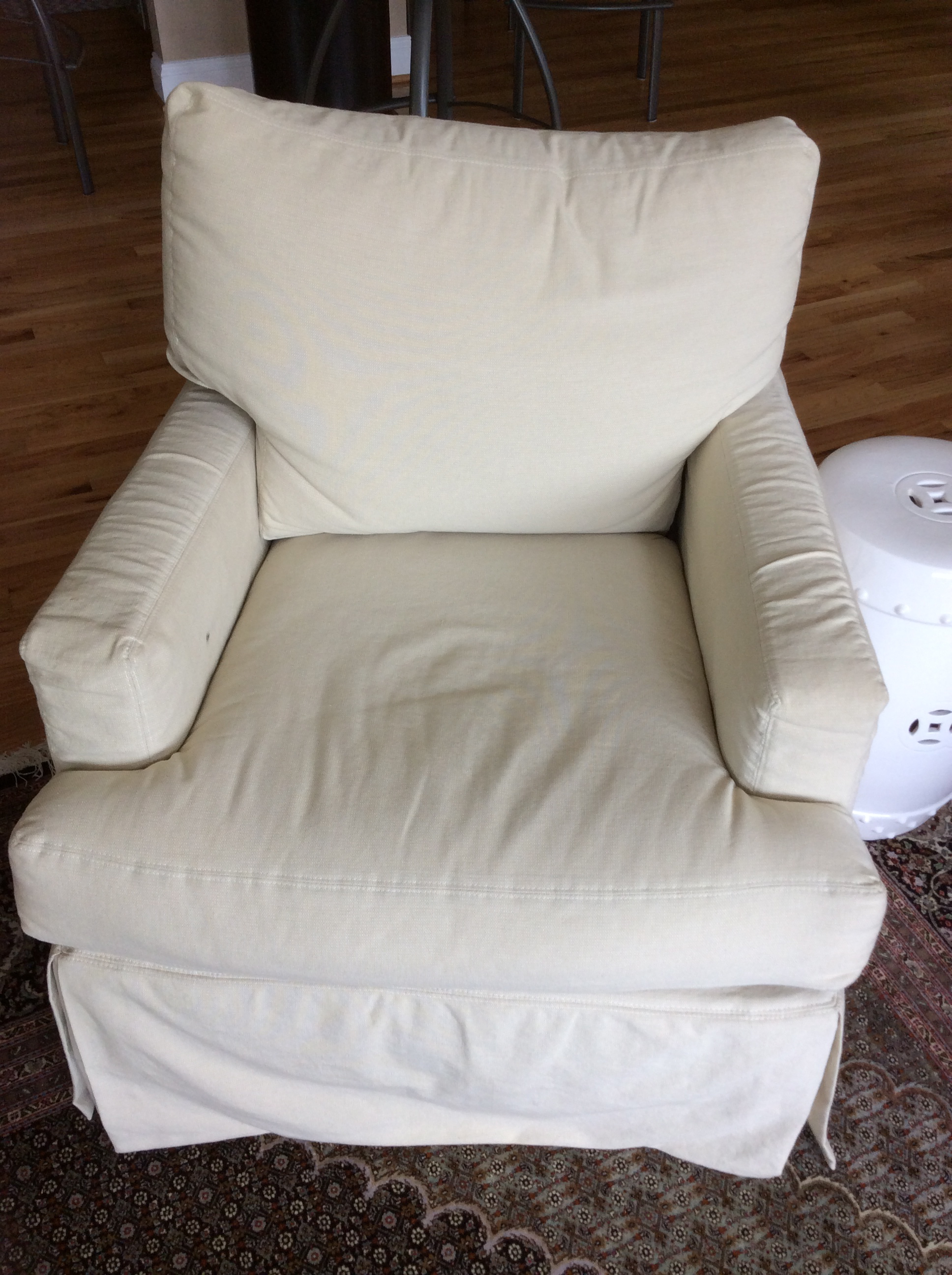 Armchair glider with original slipcover