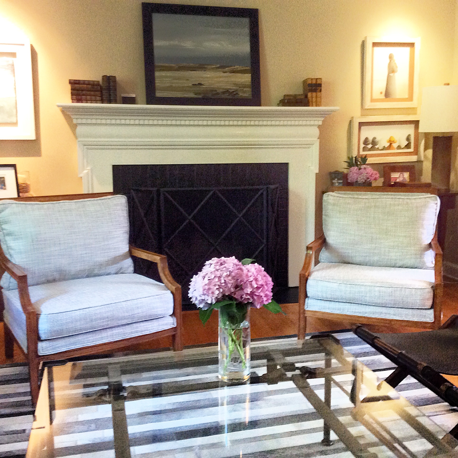 Reupholstered chairs