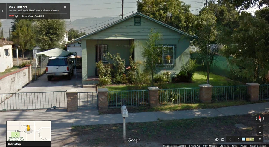 AUGUST 2012 ^ Google street view: 260 e Rialto ave