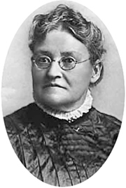c.1900 ^ Mary Bennett Goodcell was a San Bernardino school teacher & civic leader. Together with with Col. W. L. Vestal, she spearheaded the 1906 clean-up of "Squaw Flat" along Warm Creek, and the establishment of a