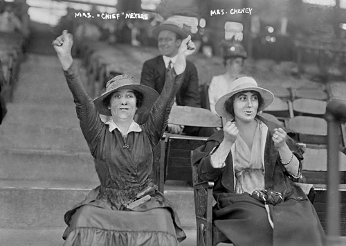 1916 ^ Mrs. "Chief" Meyers (Anna) & Mrs. Cheney Edna Cheney was married to Brooklyn Dodgers pitcher Larry Cheney