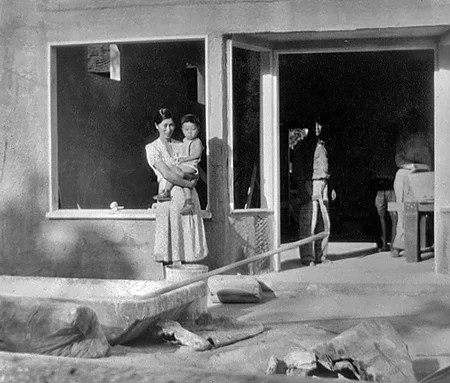 ^ Scratch Coat up close Mary & Benji......carpenters in doorway