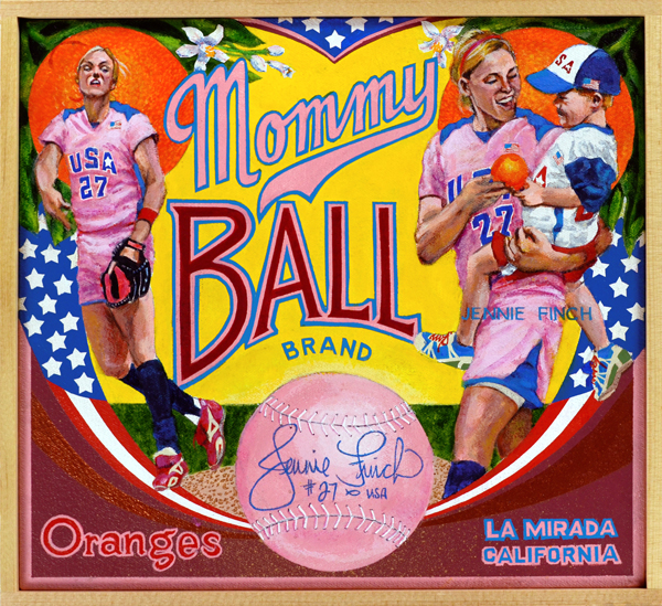   Mommy Ball Brand   NCAA Women’s Softball is a dynamite sport, and Jennie Finch among the most explosive packages ever to play it. From an early age, the long and lithe Finch (b. 1980) had a cannon for an arm, delivering pitches with a devastating w