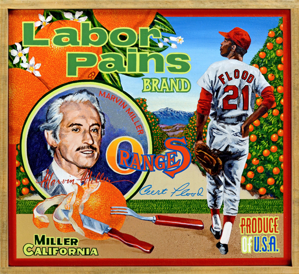   Labor Pains Brand (Baseball Reliquary collection)   Among the sacred tenets of free market capitalism is the right for a worker to sell his services to the highest bidder. Nothing prevents a worker from leaving one job to take another at a higher s