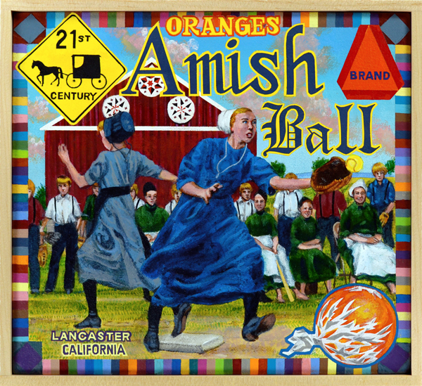   Amish Ball Brand   Baseball is an anachronism—a nineteenth-century game that has struggled, at times, to retain relevance in the digital era. The Amish, specifically the Pennsylvania Dutch in and around Lancaster County, are also an anachronism. Ri