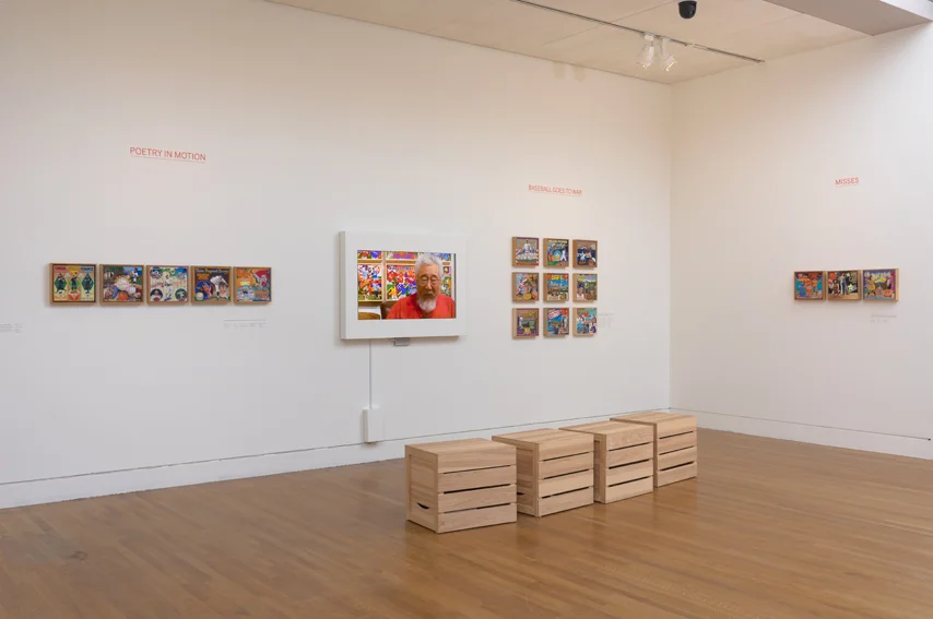 The artist shared his thoughts in the short video that could be viewed in the gallery