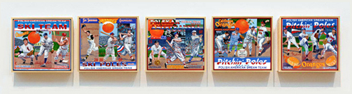 "Polish-American Dream Team" installation view – approximately 12" x 60" (installation is site-specific)