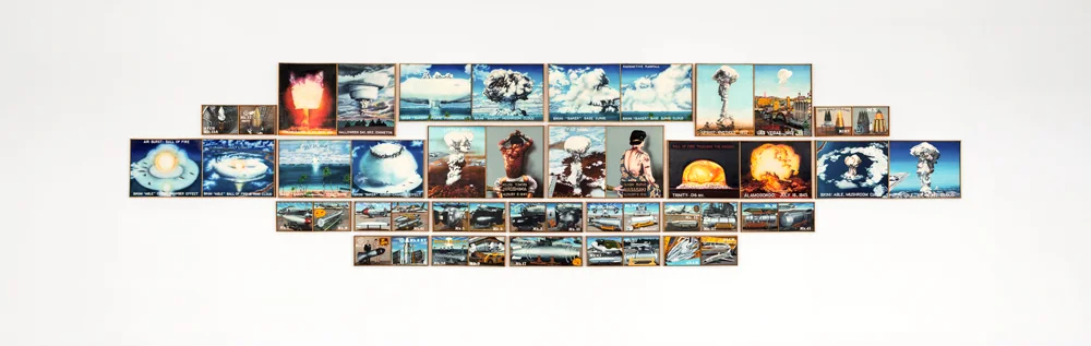 bombs - 1983 - (24 diptychs) - acrylic on canvas - INSTALLED dImensionS 55" x 229" canvases v