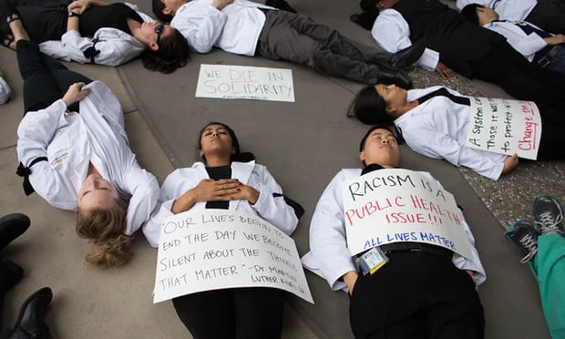 The medical student-run group published a 129-page report that grades medical schools on their work to combat racism. Photograph: Andrew Nixon / Capital Public Radio