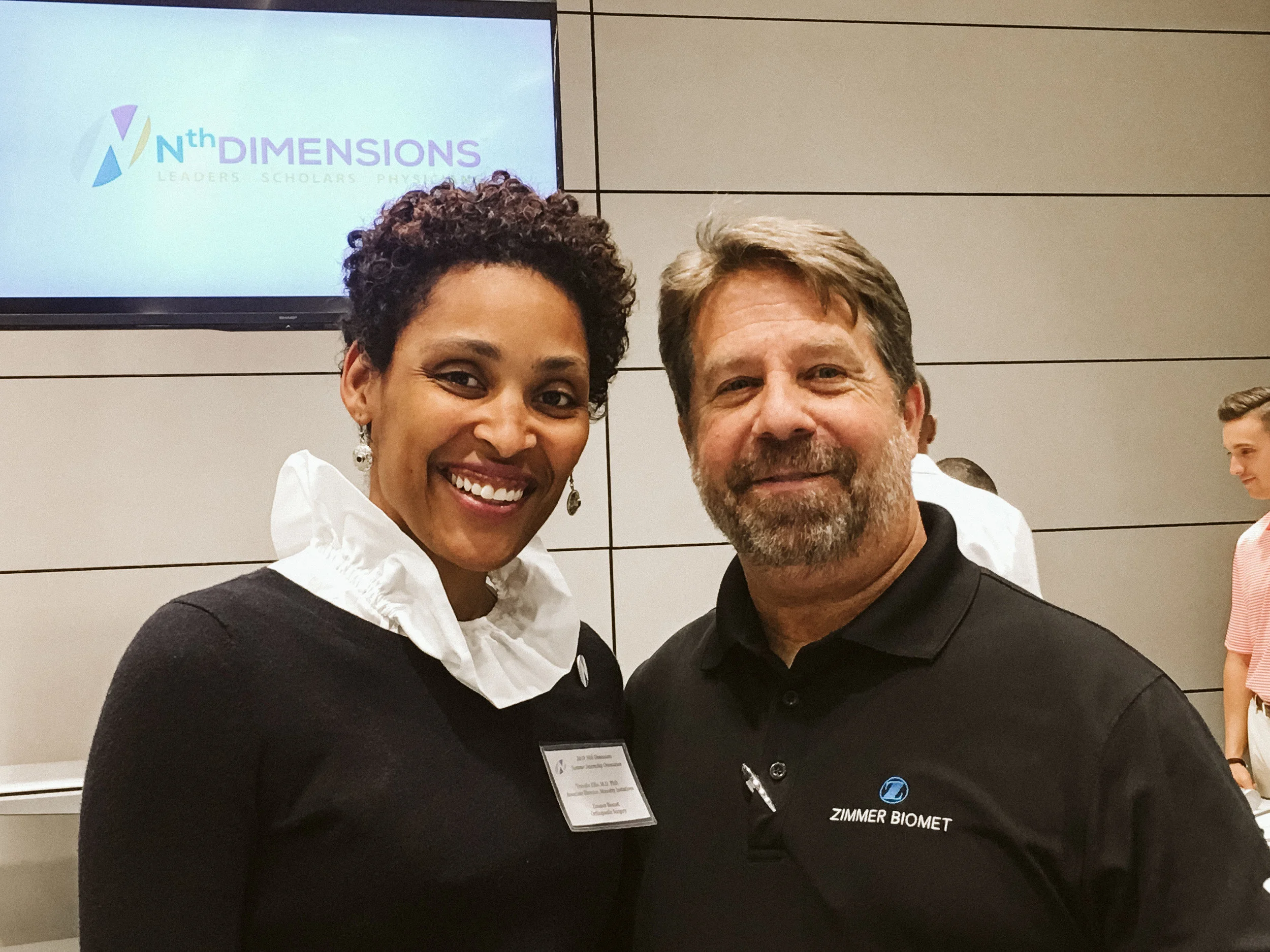 Zimmer Biomet: Travelle F.F. Ellis, MD, PhD Associate Director, Minority Initiatives and regional sales director Brad Underwood