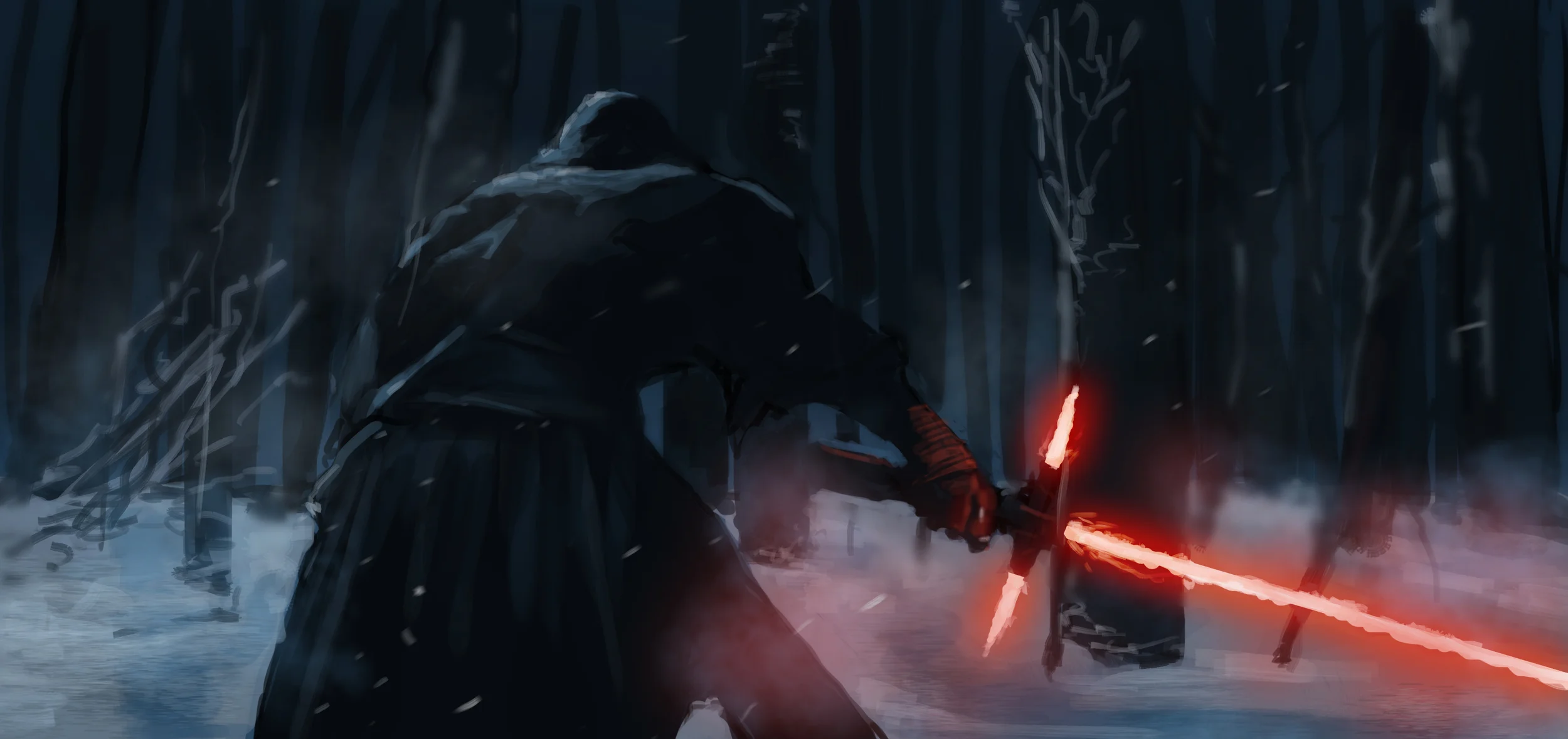 Study of Kylo Ren from Star Wars The Force Awakens