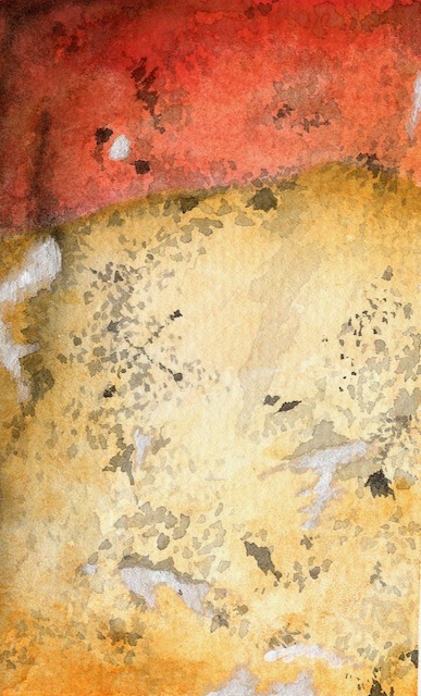 "Landscape Of Stone 07" (4x6) Watercolor - $165