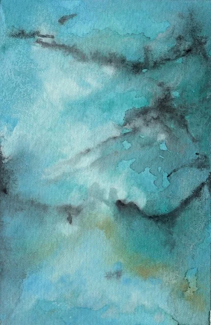 "Landscape Of Stone 10" (4x6) Watercolor - $165