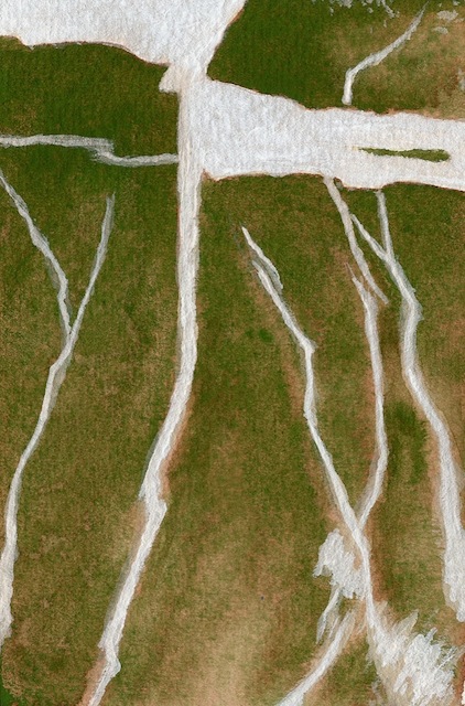 "Landscape Of Stone 12" (4x6) Watercolor - $165