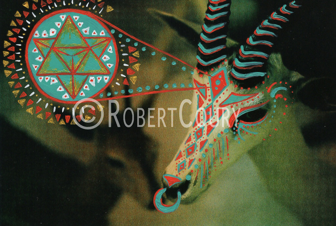 "Sierra Soothsayer" (8.5x6.5) Acrylic on Photograph - SOLD