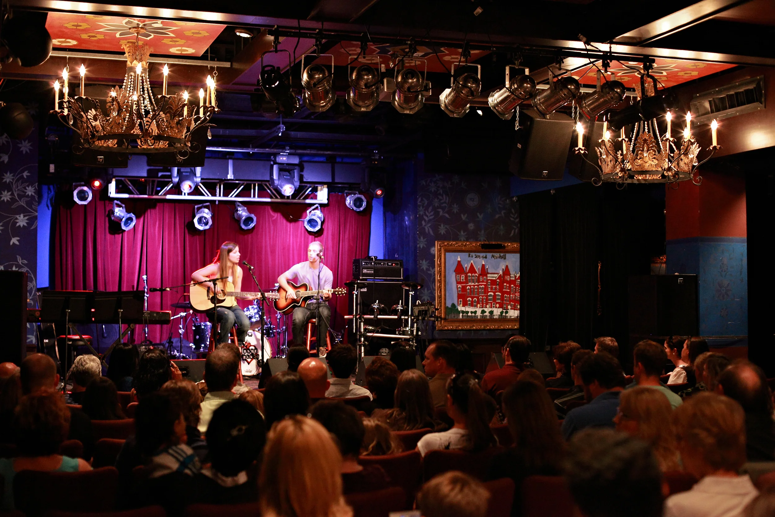Students perform a duet in our showcase at House of Blues Dallas