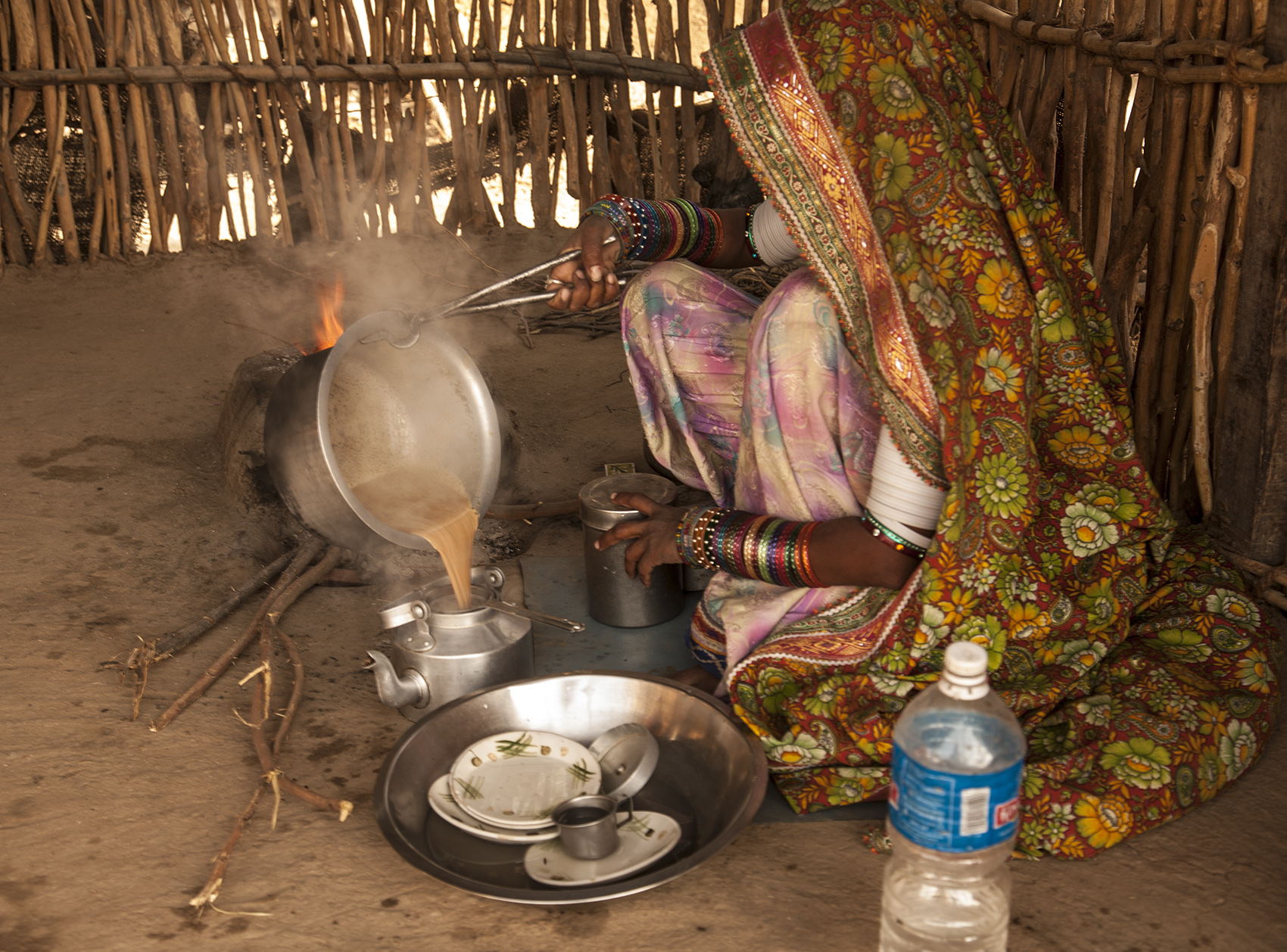 Making tea, Gujarat, India