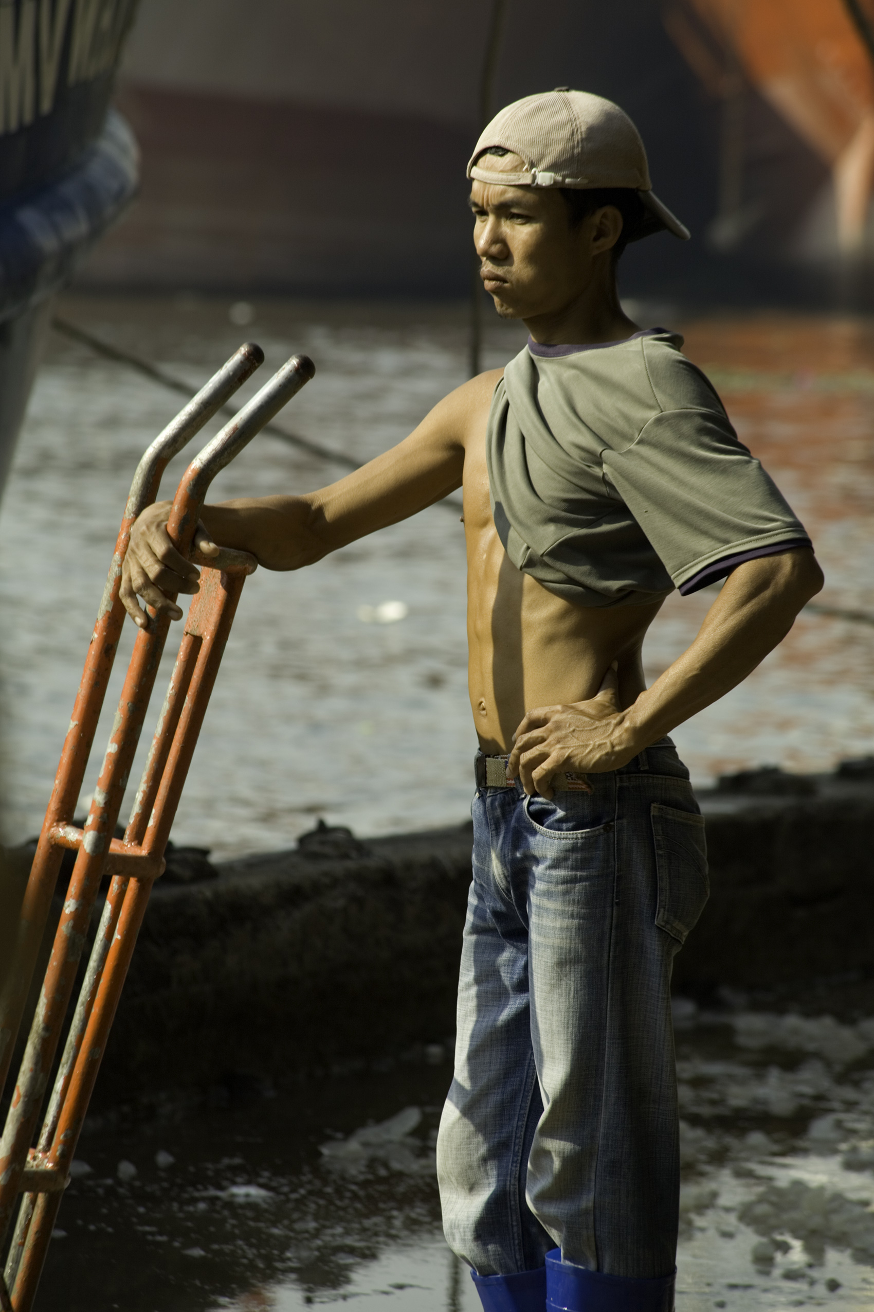 Fish market porter, Thailand