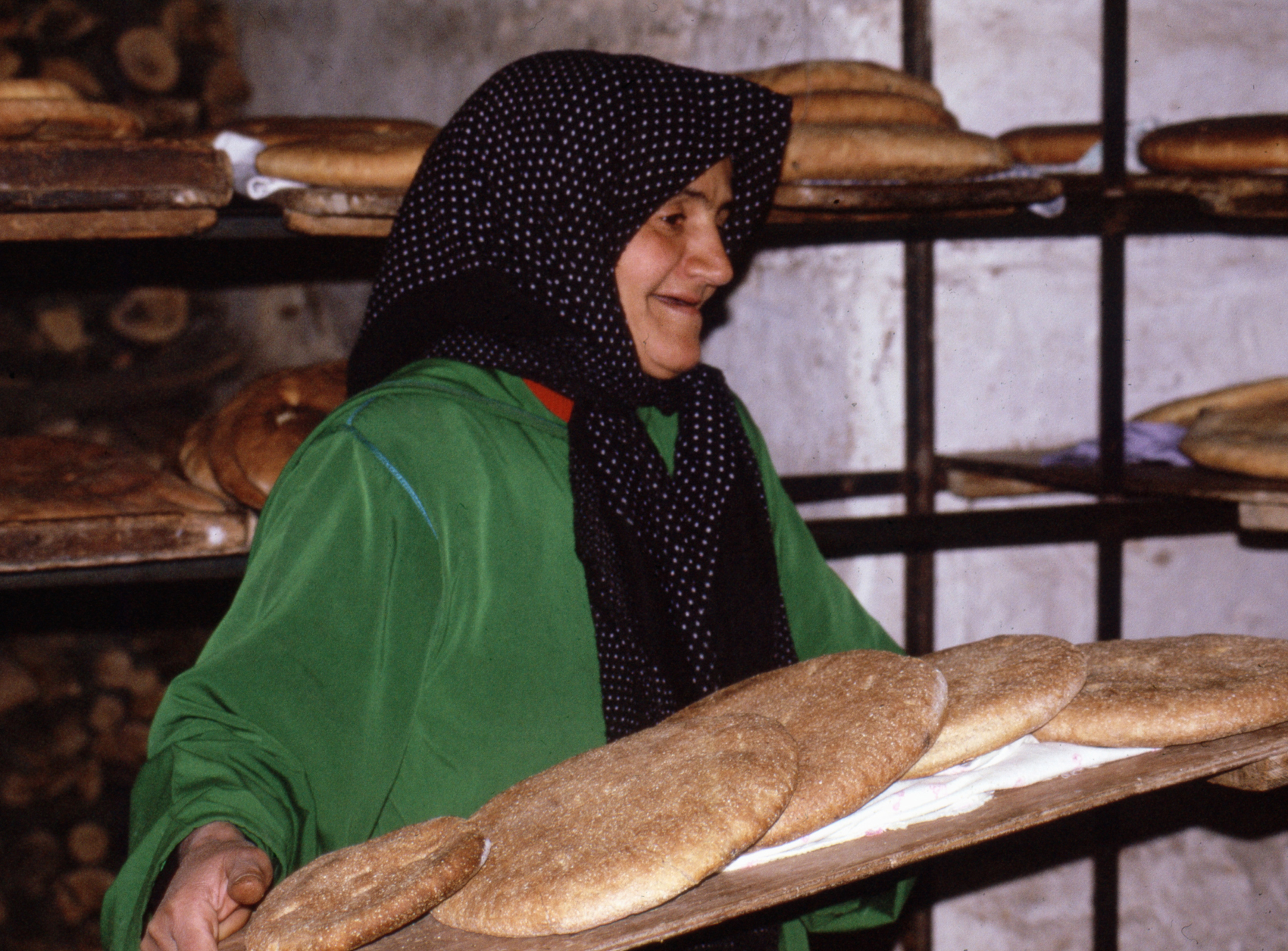 Baking bread, Morocco