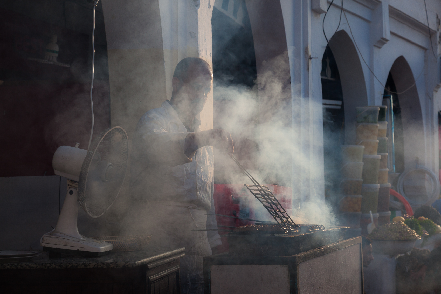 Kebab vendor, Moulay Idriss