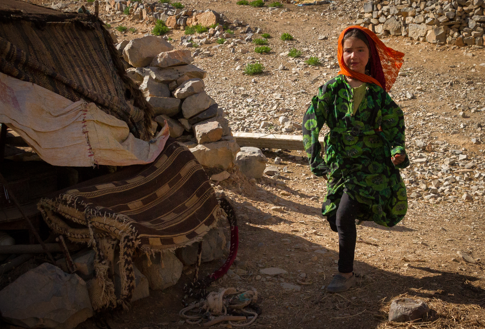 Nomad girl in Dades Valley