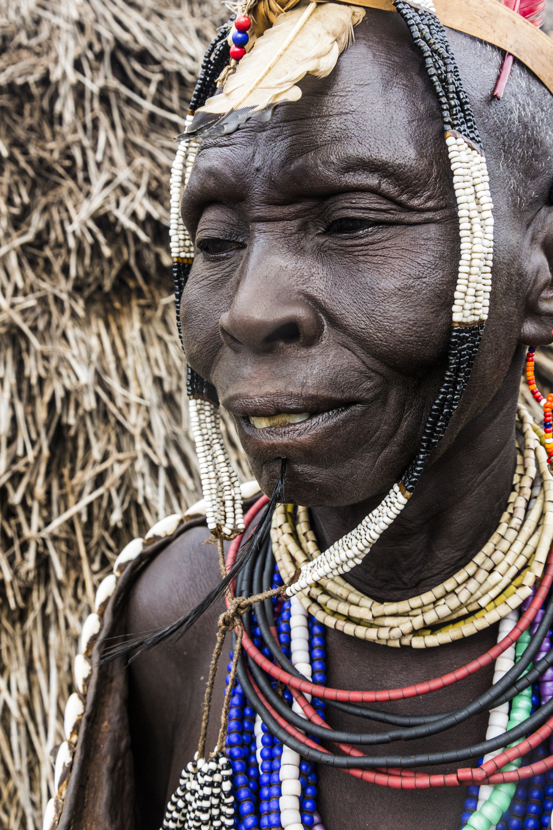 Kara woman elder, Omo Valley