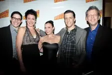 Cast of Forbidden Broadway Alive and Kicking opening night
