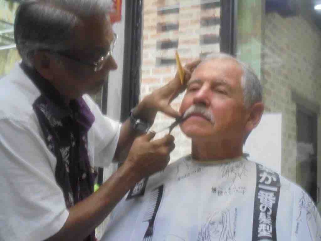 Trimming my moustache