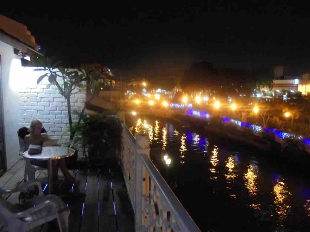 Artists Suite balcony overlooking the river