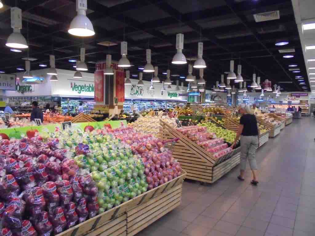 Vast display of vegetables