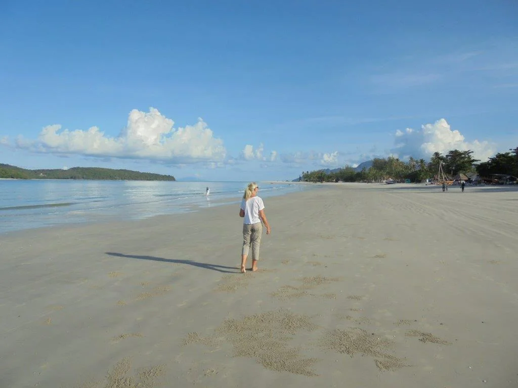 Early morning beach walk