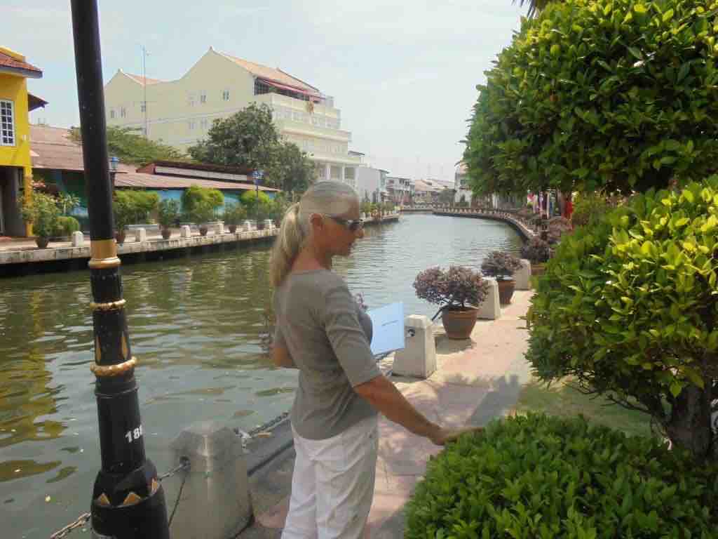 River walk with topiary