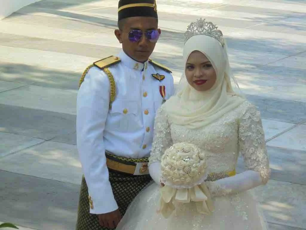 Muslim bride and groom