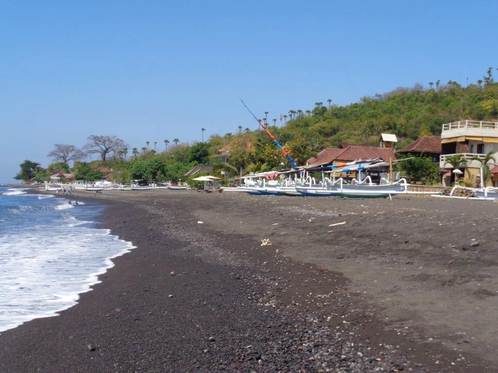 Black sand beach