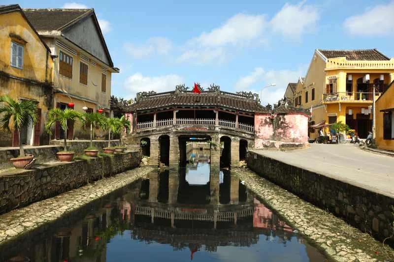 Japanese bridge in ancient town of Hoi An