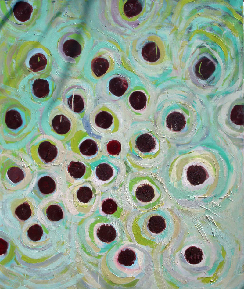 Dots, oil on canvas, 4x6