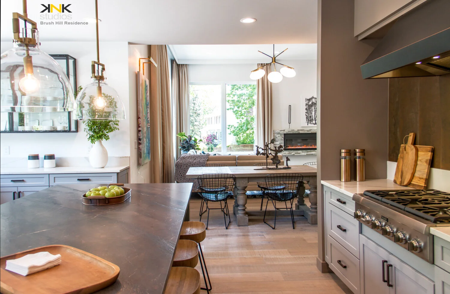 Brush Hill Residence Kitchen island