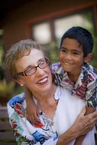 with grandson Vaughn